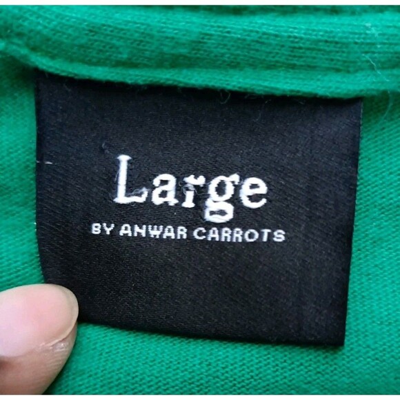Carrots By Anwar T-Shirt Men's Large Green Short Sleeve - Picture 3 of 7